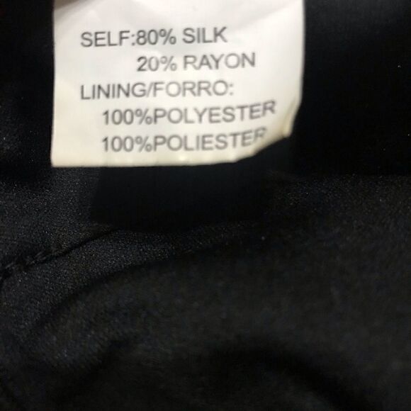 Nina Austin long  print dress w/ bead accents - Picture 6 of 7